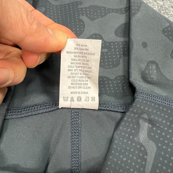 Zyia Active Leggings Womens 4 Gray Camo Pull On Stretch Nylon Blend Workout Gym - Picture 7 of 11